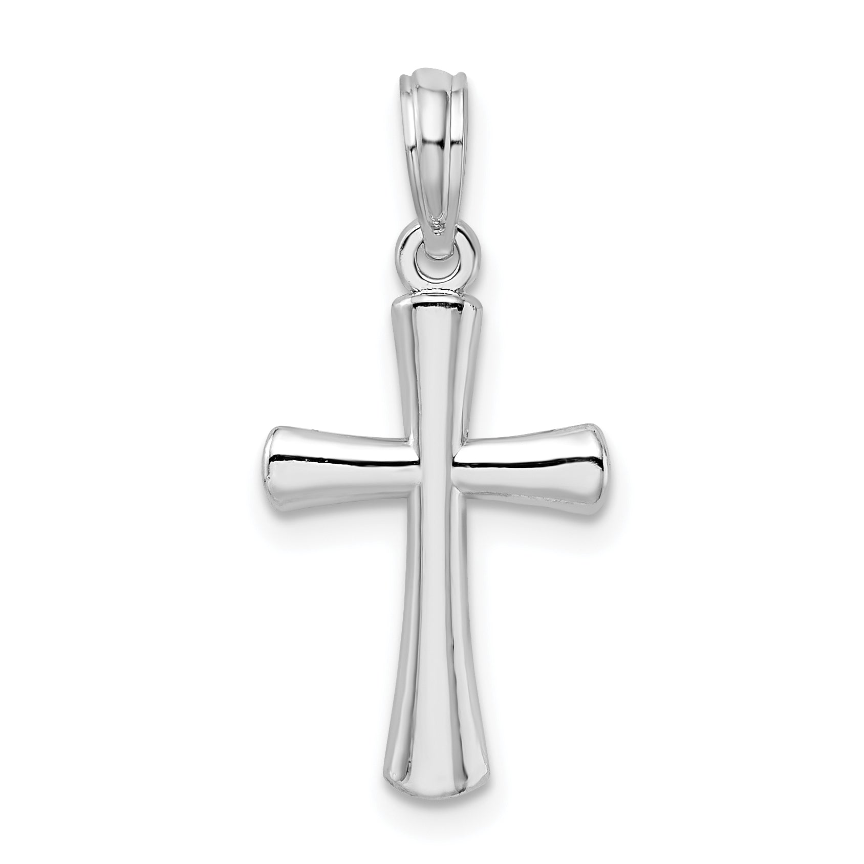 De-Ani Sterling Silver Rhodium-plated Polished Cross Pendant Main image