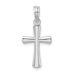 De-Ani Sterling Silver Rhodium-plated Polished Cross Pendant