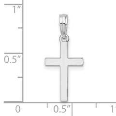 De-Ani Sterling Silver Rhodium-plated Polished Cross Pendant