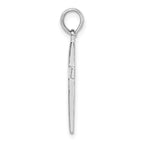 De-Ani Sterling Silver Rhodium-Plated Beveled Latin Cross Pendant