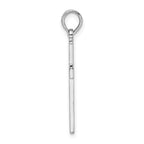 De-Ani Sterling Silver Polished Flat Latin Cross Pendant