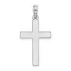 De-Ani Sterling Silver Polished Flat Latin Cross Pendant