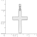 De-Ani Sterling Silver Polished Flat Latin Cross Pendant