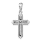 De-Ani Sterling Silver Rounded Cross with Frame Pendant