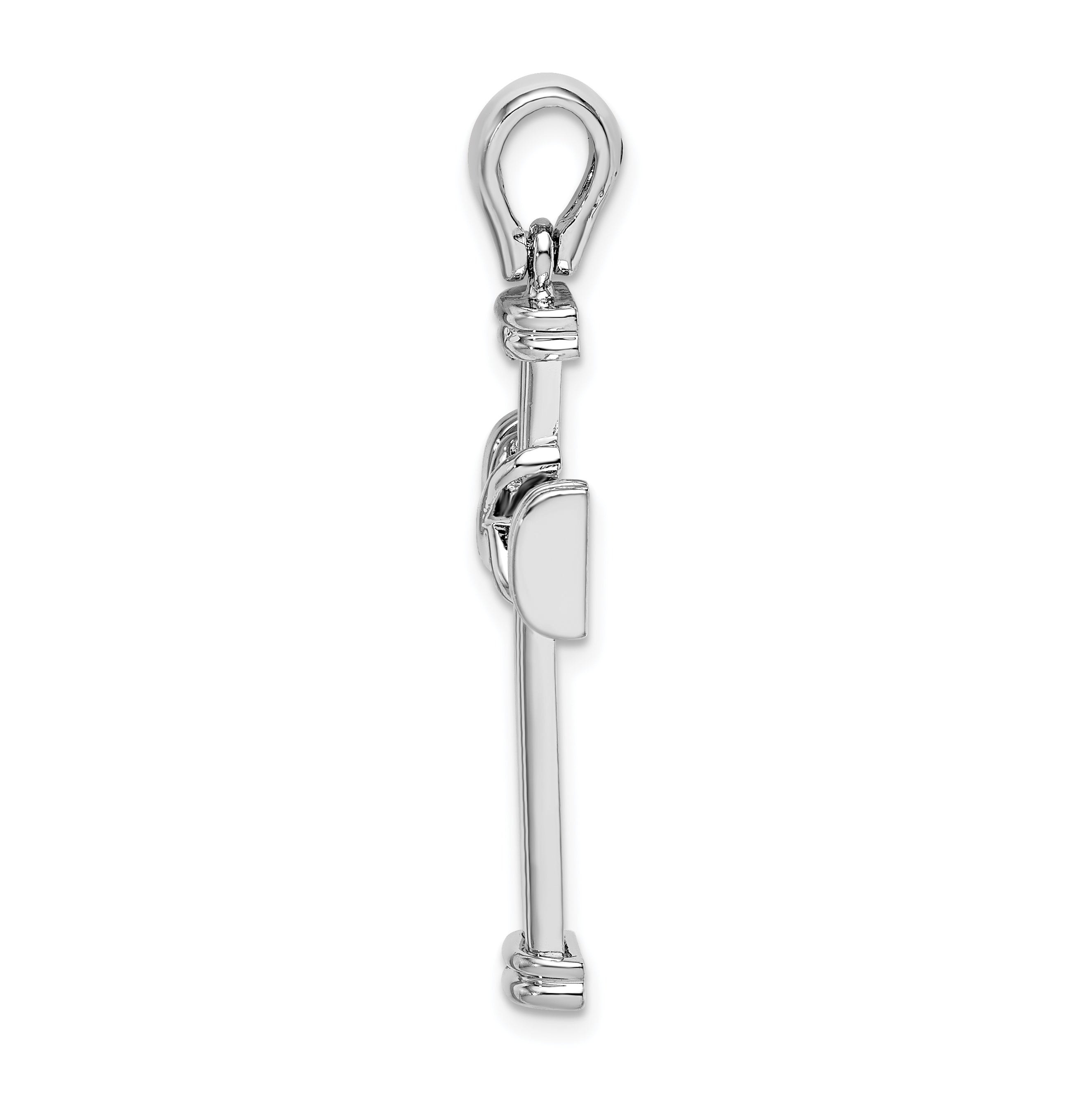De-Ani Sterling Silver with Endcaps and X-Center Latin Cross Pendant