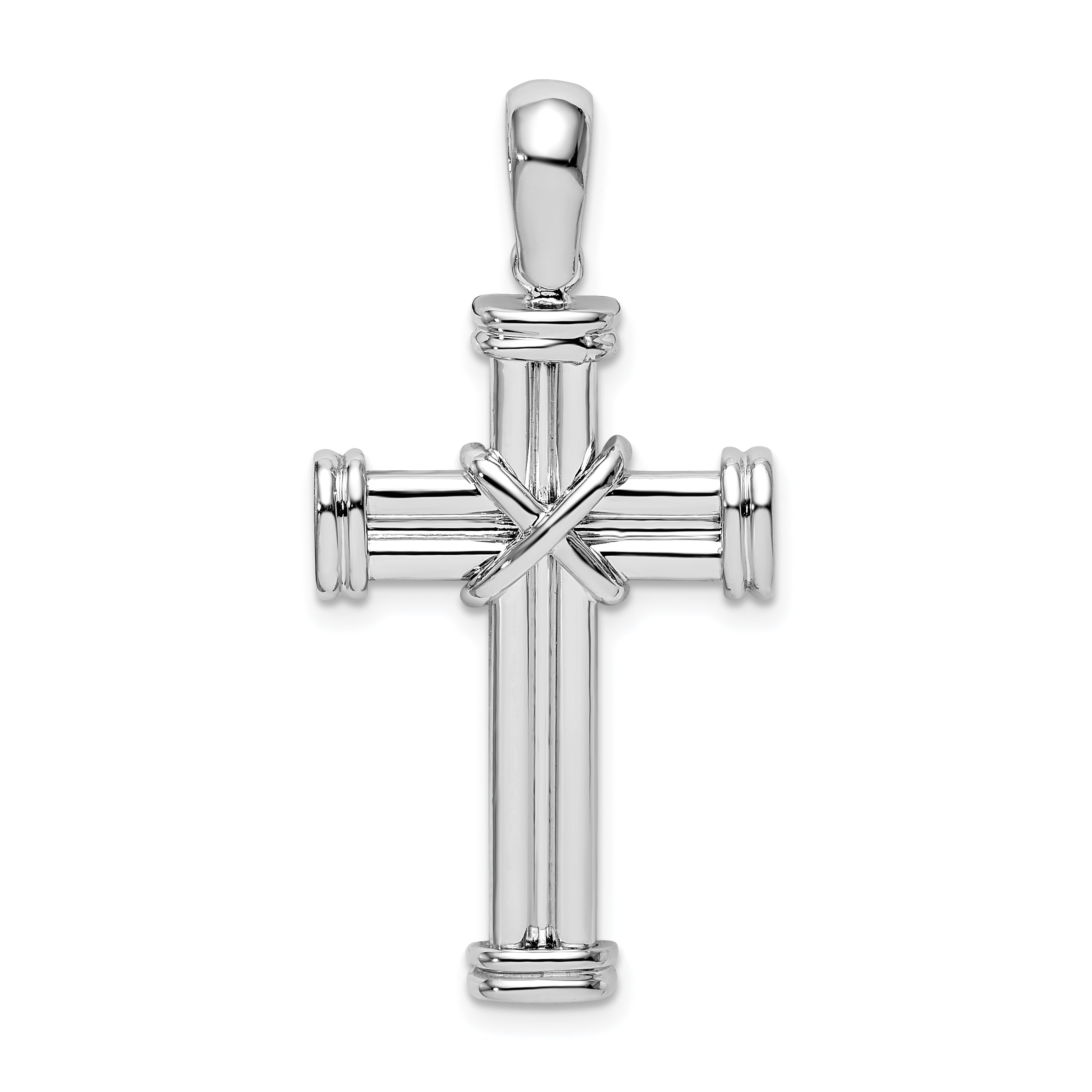 De-Ani Sterling Silver with Endcaps and X-Center Latin Cross Pendant Main image