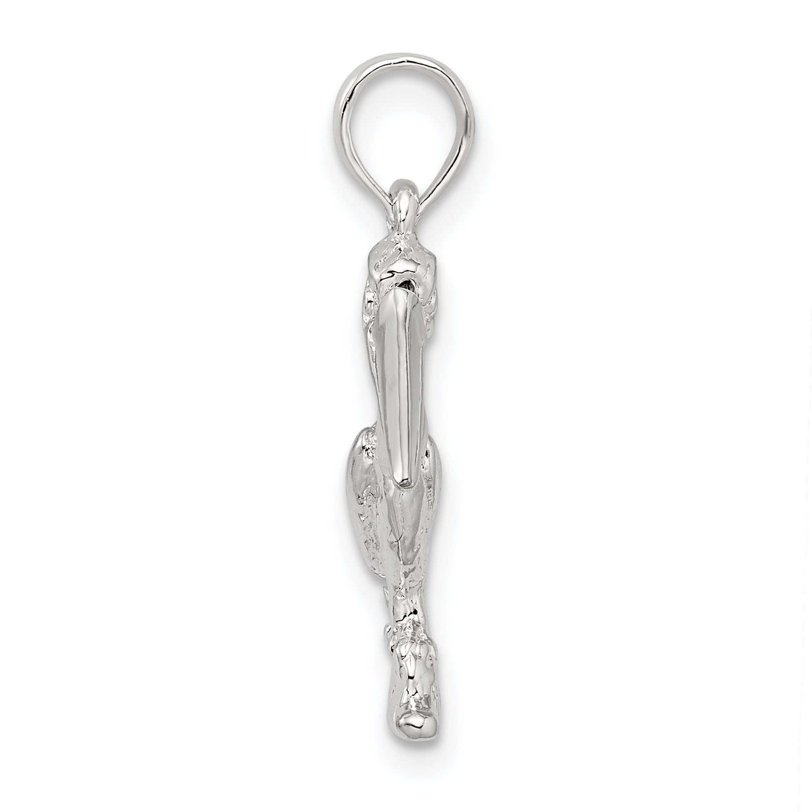 De-Ani Sterling Silver Small 3D Standing Moveable Mouth Pelican Pendant Secondary image