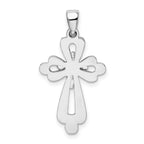 De-Ani Sterling Silver Rhodium-plated Fancy Cut-Out Cross Pendant
