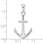 De-Ani Sterling Silver Rhodium-Plated Polished Anchor Pendant