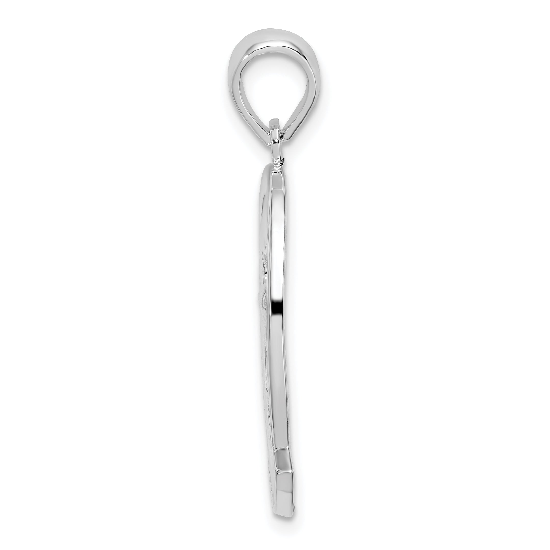 De-Ani Sterling Silver Rhodium-Plated St. Thomas Dolphin Sunset Pendant Secondary image