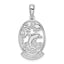 De-Ani Sterling Silver Rhodium-Plated St. Thomas Dolphin Sunset Pendant
