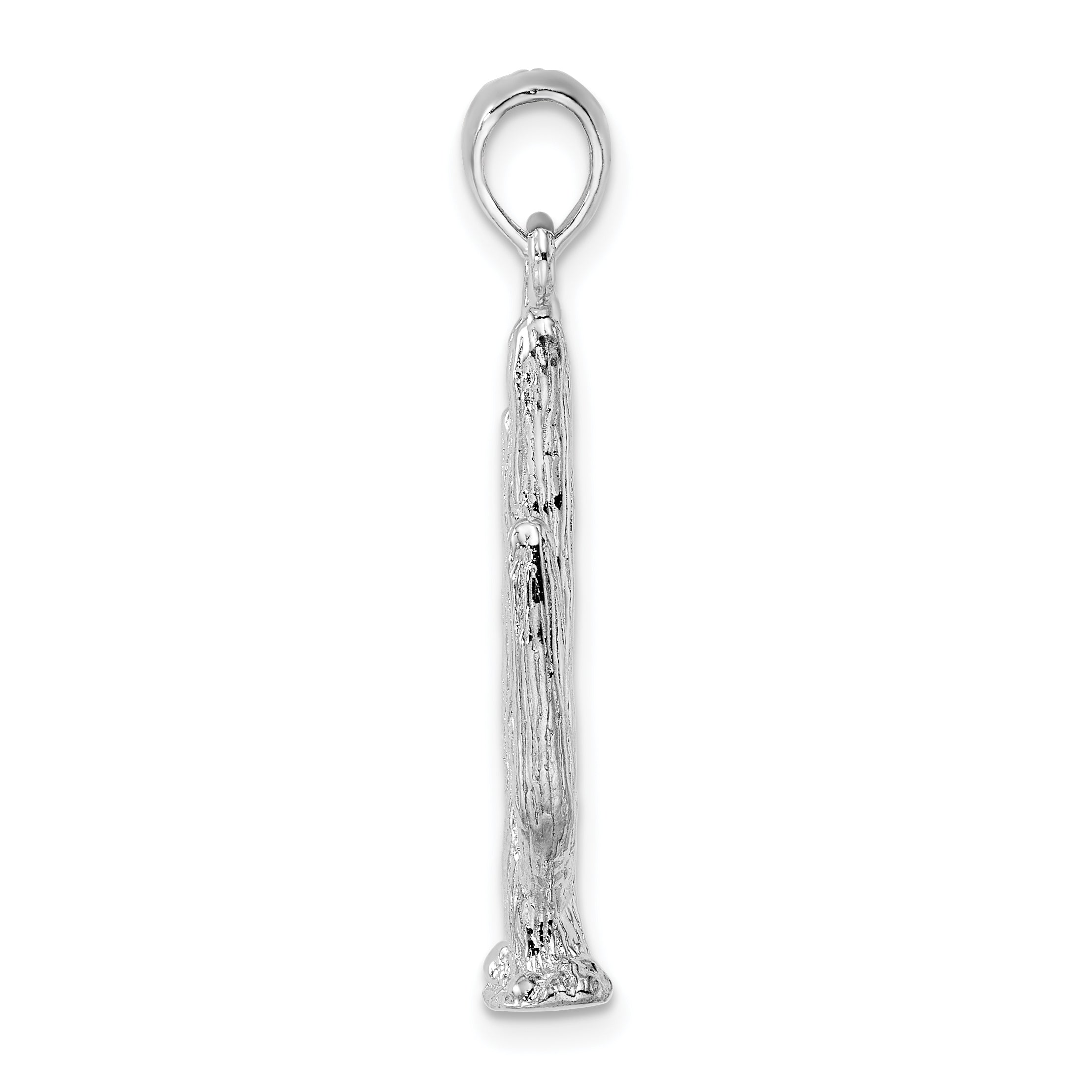 De-Ani Sterling Silver Rhodium-Plated Polished 3D Saguaro Cactus Pendant Secondary image