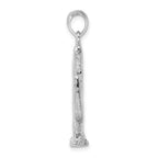 De-Ani Sterling Silver Rhodium-Plated Polished 3D Saguaro Cactus Pendant