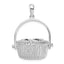 De-Ani Sterling Silver Rhodium-Plated Moveable 3D Nantucket Basket Pendant
