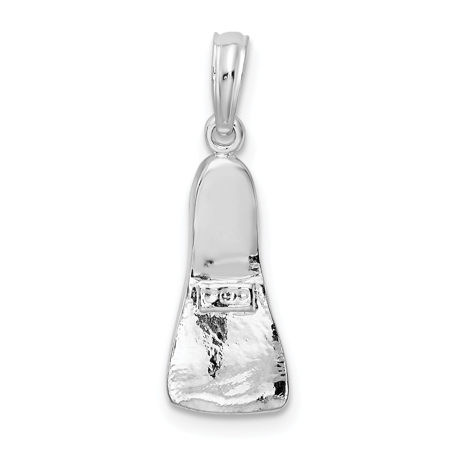 De-Ani Sterling Silver Rhodium-plated Polished 3D Scuba Flipper Pendant