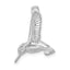De-Ani Sterling Silver Rhodium-Plated Polished 3D Hummingbird Slide