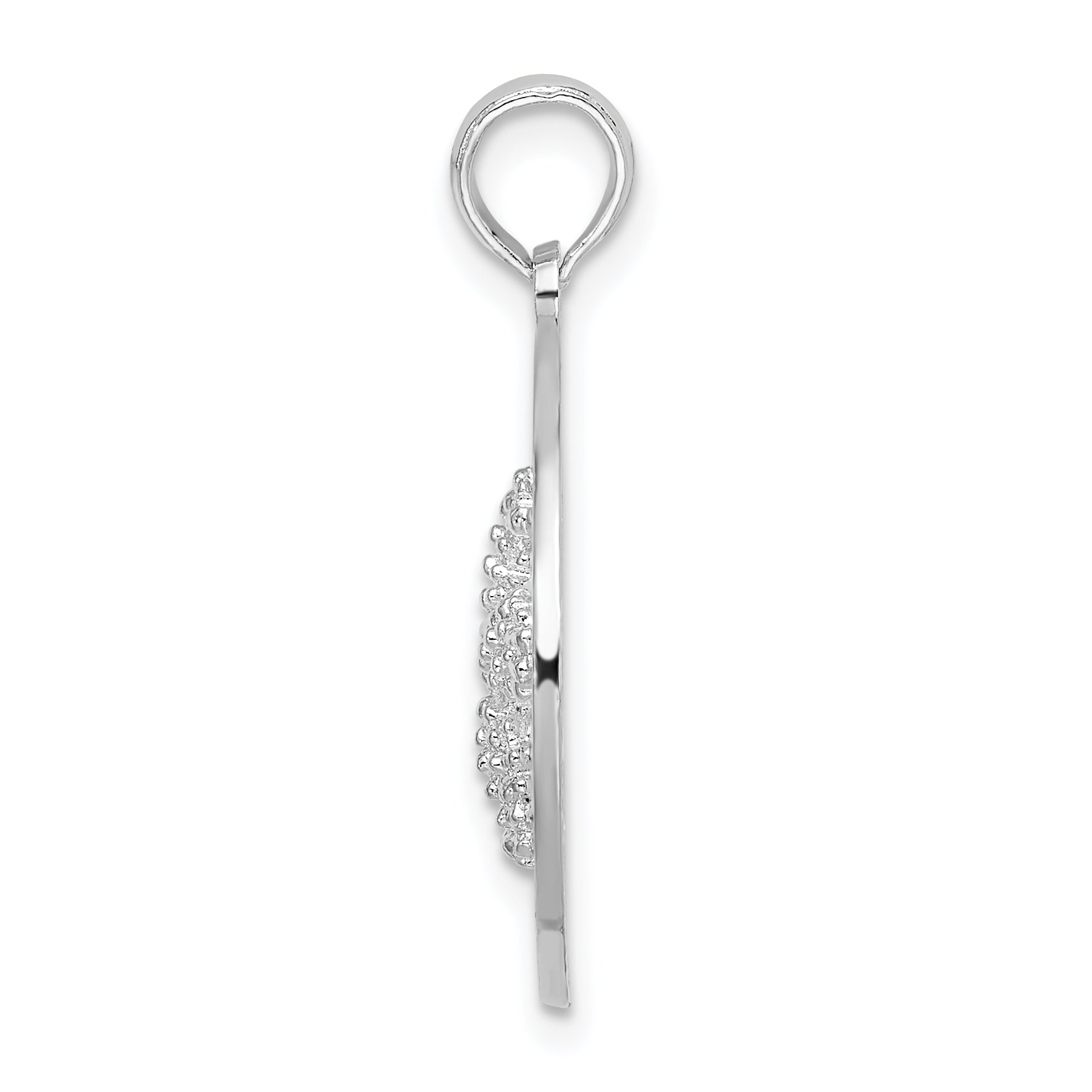 De-Ani Sterling Silver Rhodium-Plated Fort Myers Beach Florida Circle with Starfish Pendant Secondary image