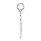 De-Ani Sterling Silver Rhodium-plated All-Over Diamond-Cut Latin Cross Pendant