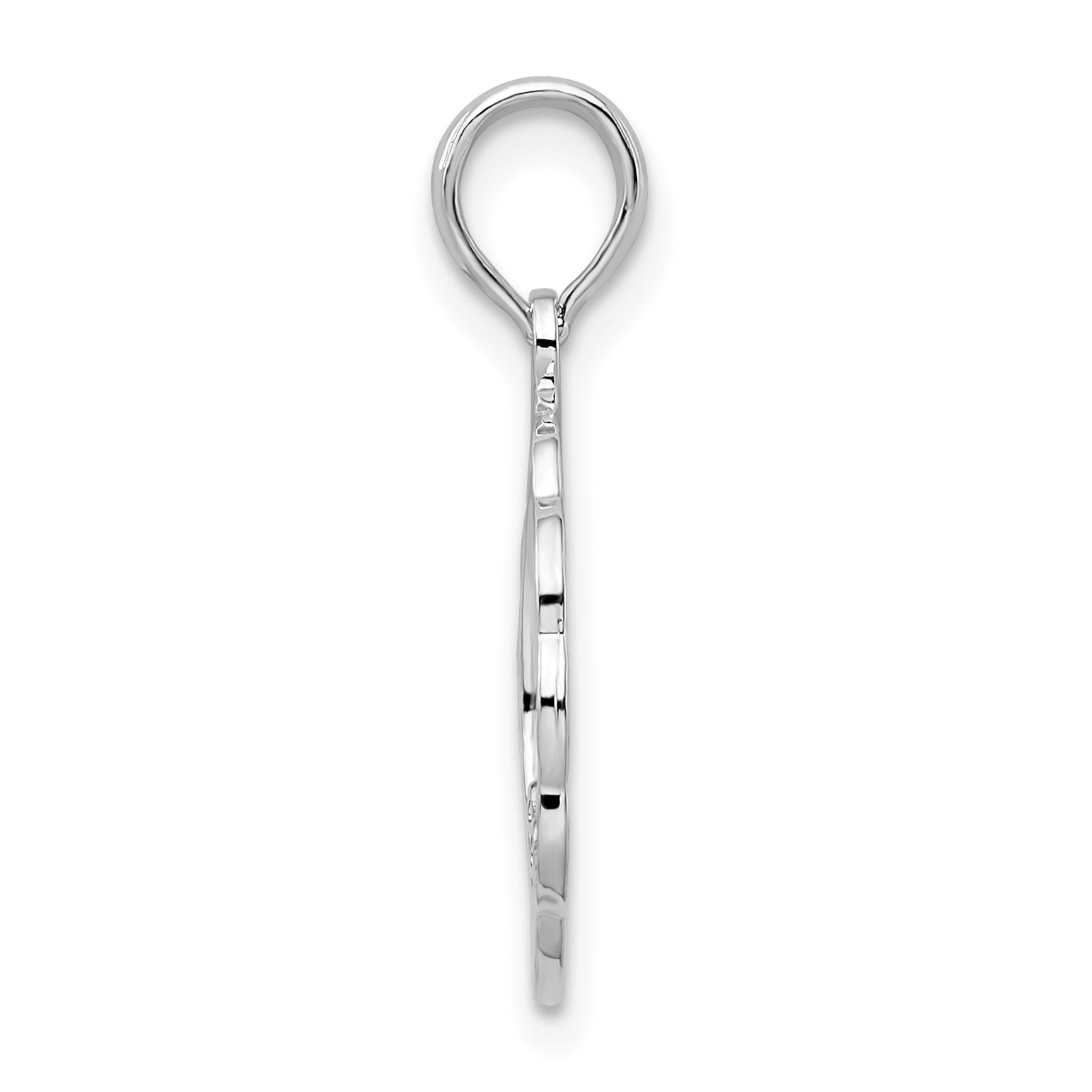 De-Ani Sterling Silver Rhodium-Plated Scalloped Holy Communion Pendant Secondary image