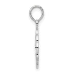 De-Ani Sterling Silver Rhodium-Plated Scalloped Holy Communion Pendant