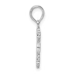 De-Ani Sterling Silver Rhodium-plated Polished Cut-Out Snowflake Pendant