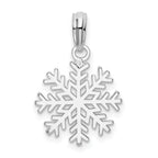 De-Ani Sterling Silver Rhodium-plated Polished Cut-Out Snowflake Pendant
