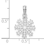 De-Ani Sterling Silver Rhodium-plated Polished Cut-Out Snowflake Pendant