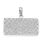 De-Ani Sterling Silver Rhodium-Plated OBX North Carolina License Plate Pendant