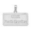 De-Ani Sterling Silver Rhodium-Plated OBX North Carolina License Plate Pendant