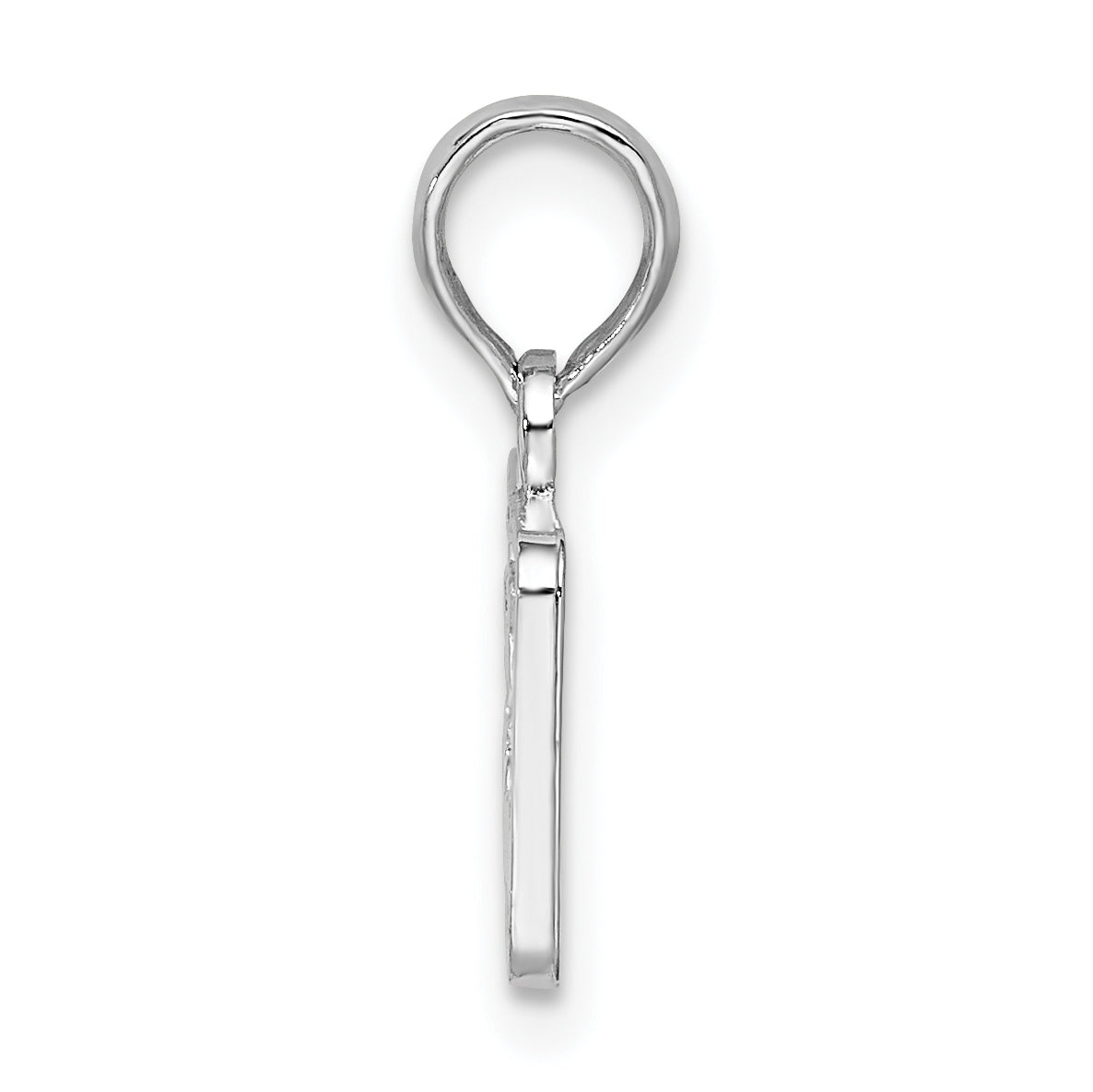 De-Ani Sterling Silver Rhodium-Plated OBX North Carolina License Plate Pendant Secondary image