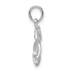 De-Ani Sterling Silver Rhodium-plated Polished 3D Cut-Out Star of David Pendant