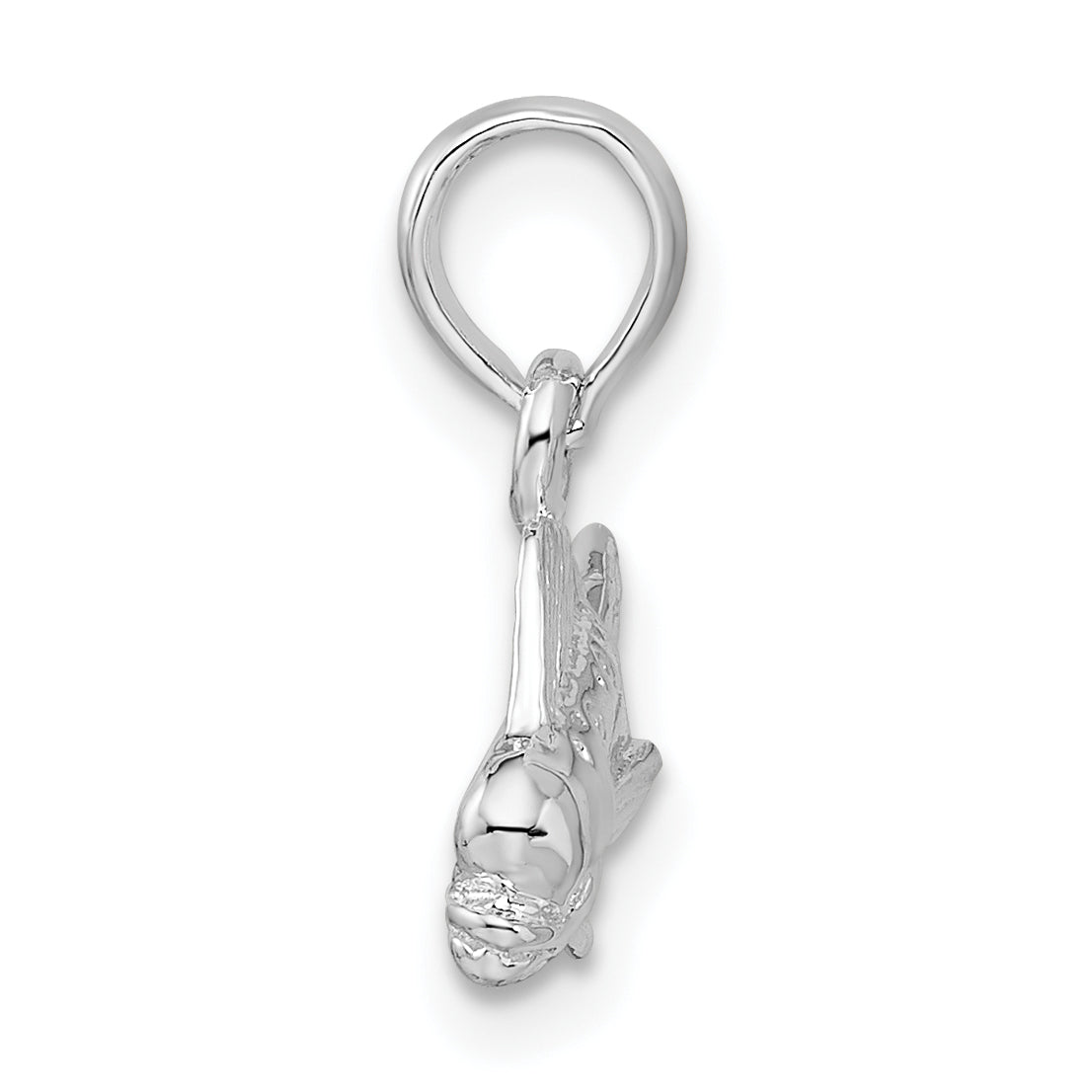 De-Ani Sterling Silver Rhodium-Plated Polished Mahi-Mahi Fish Pendant Secondary image
