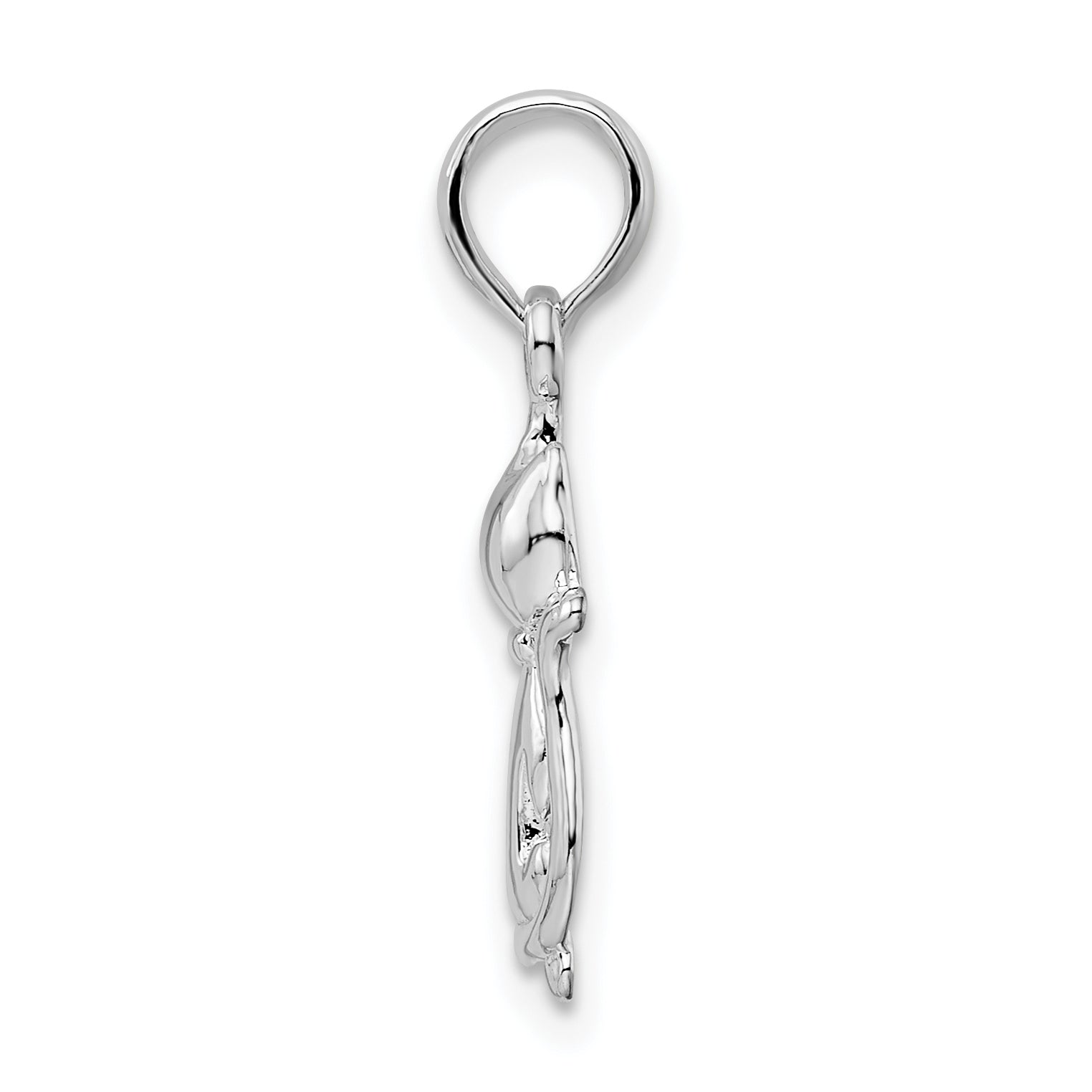 De-Ani Sterling Silver Rhodium-Plated Polished Big and Little Cats Pendant Secondary image