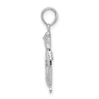 De-Ani Sterling Silver Rhodium-Plated Polished Penguin Pendant