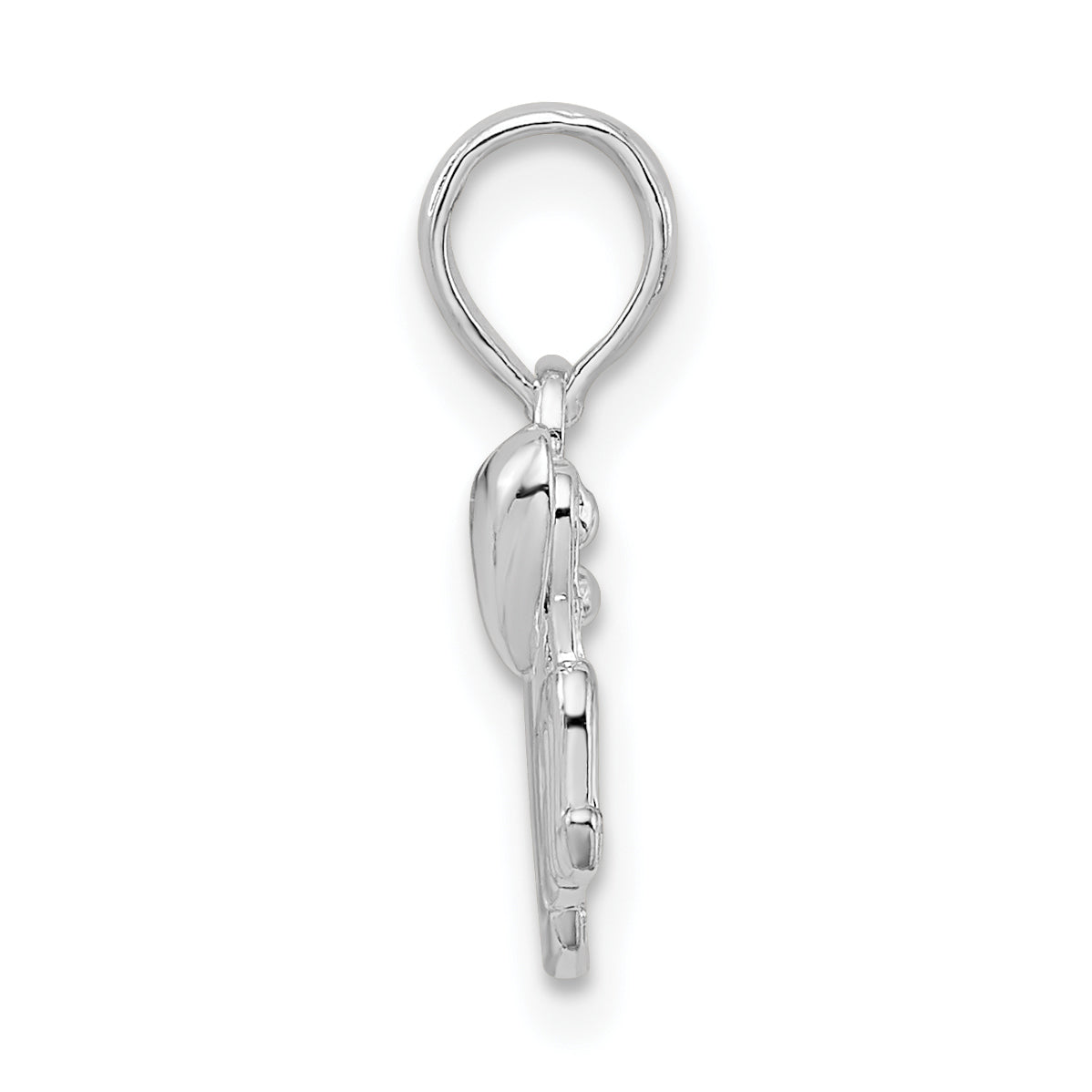 De-Ani Sterling Silver Polished Mom with Heart Pendant Secondary image