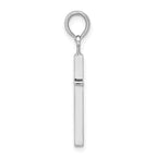 De-Ani Sterling Silver Polished Thin Latin Cross Pendant