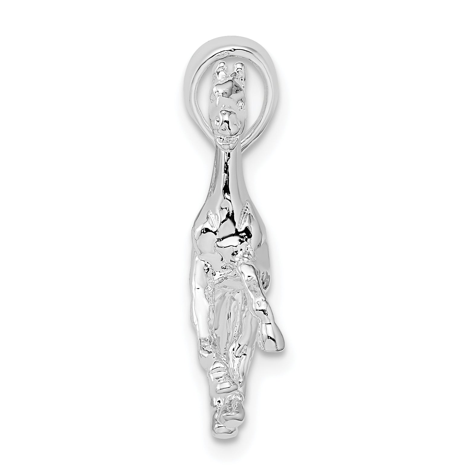 De-Ani Sterling Silver Rhodium-Plated Polished 3D Walking Horse Pendant Secondary image