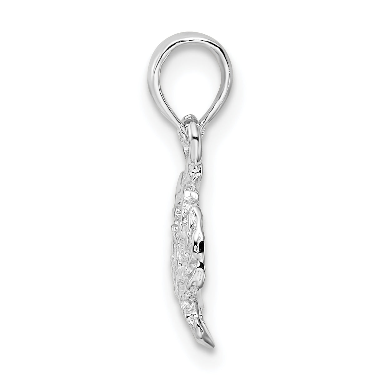 De-Ani Sterling Silver Rhodium-Plated Polished Blue Crab Pendant Secondary image