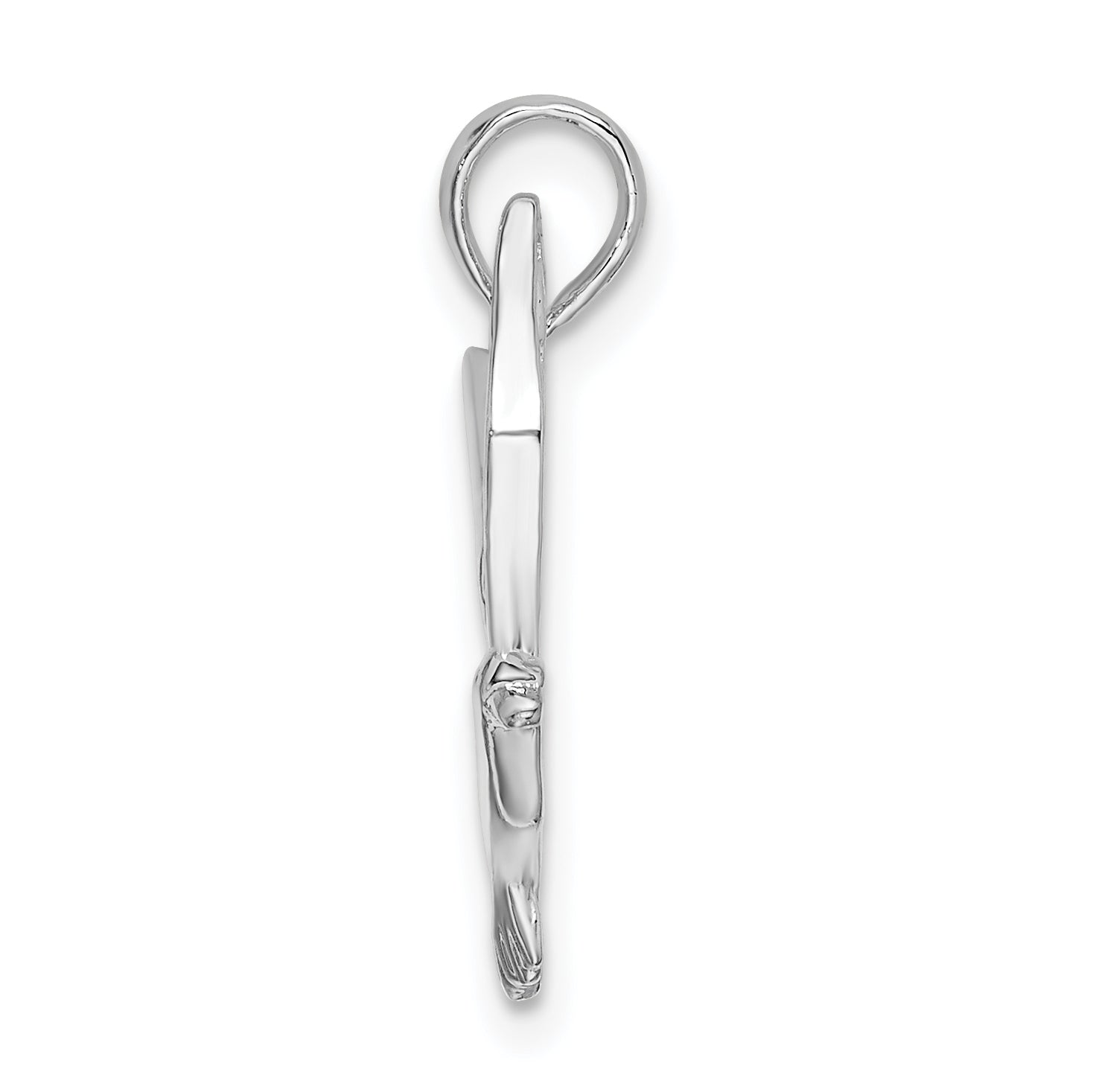 De-Ani Sterling Silver Rhodium-Plated Polished Flying Seagull Pendant Secondary image