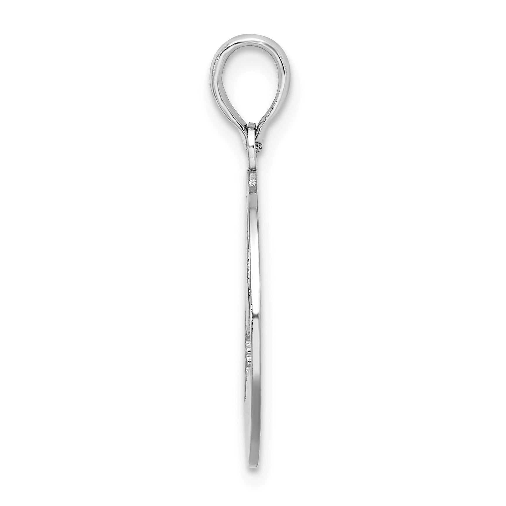 De-Ani Sterling Silver Rhodium-plated Polished Cape Cod Cut-Out Pendant