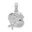 De-Ani Sterling Silver Rhodium-Plated Polished Shell Cluster Pendant