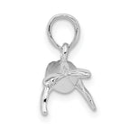 De-Ani Sterling Silver Rhodium-Plated Polished 3D Humpback Whale Pendant