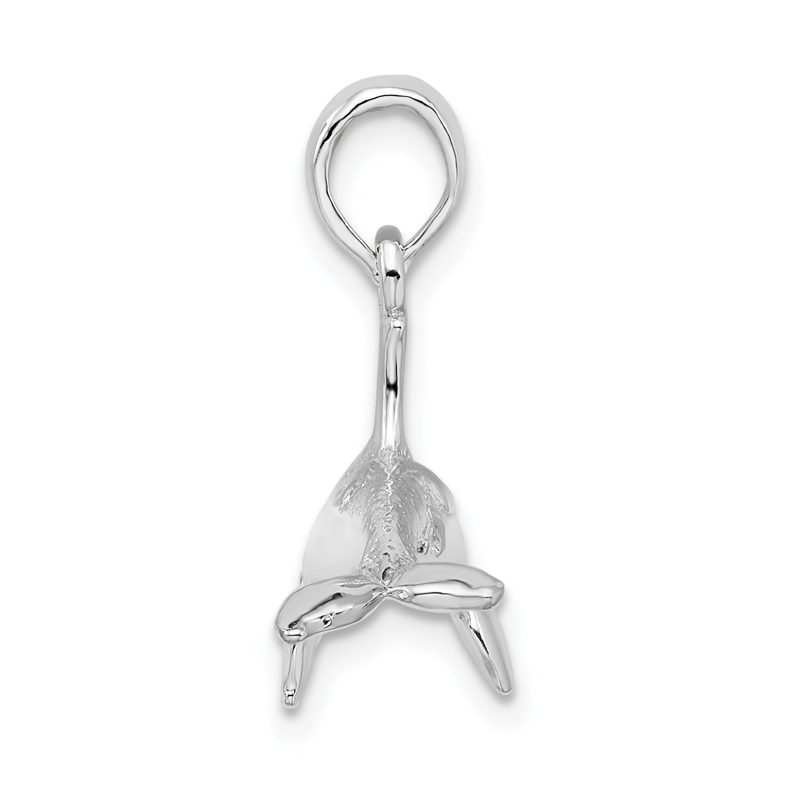 De-Ani Sterling Silver Textured 3D Killer Whale Pendant Secondary image