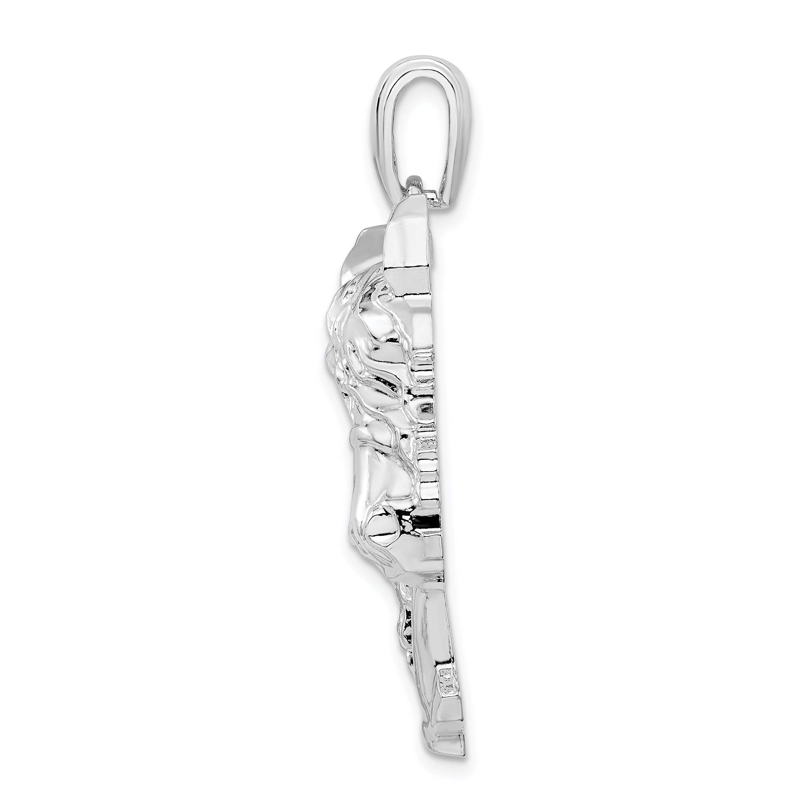 De-Ani Sterling Silver Rhodium-Plated Polished Large Horse Head Pendant Secondary image