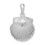 De-Ani Sterling Silver Rhodium-Plated Polished Scallop Shell Pendant