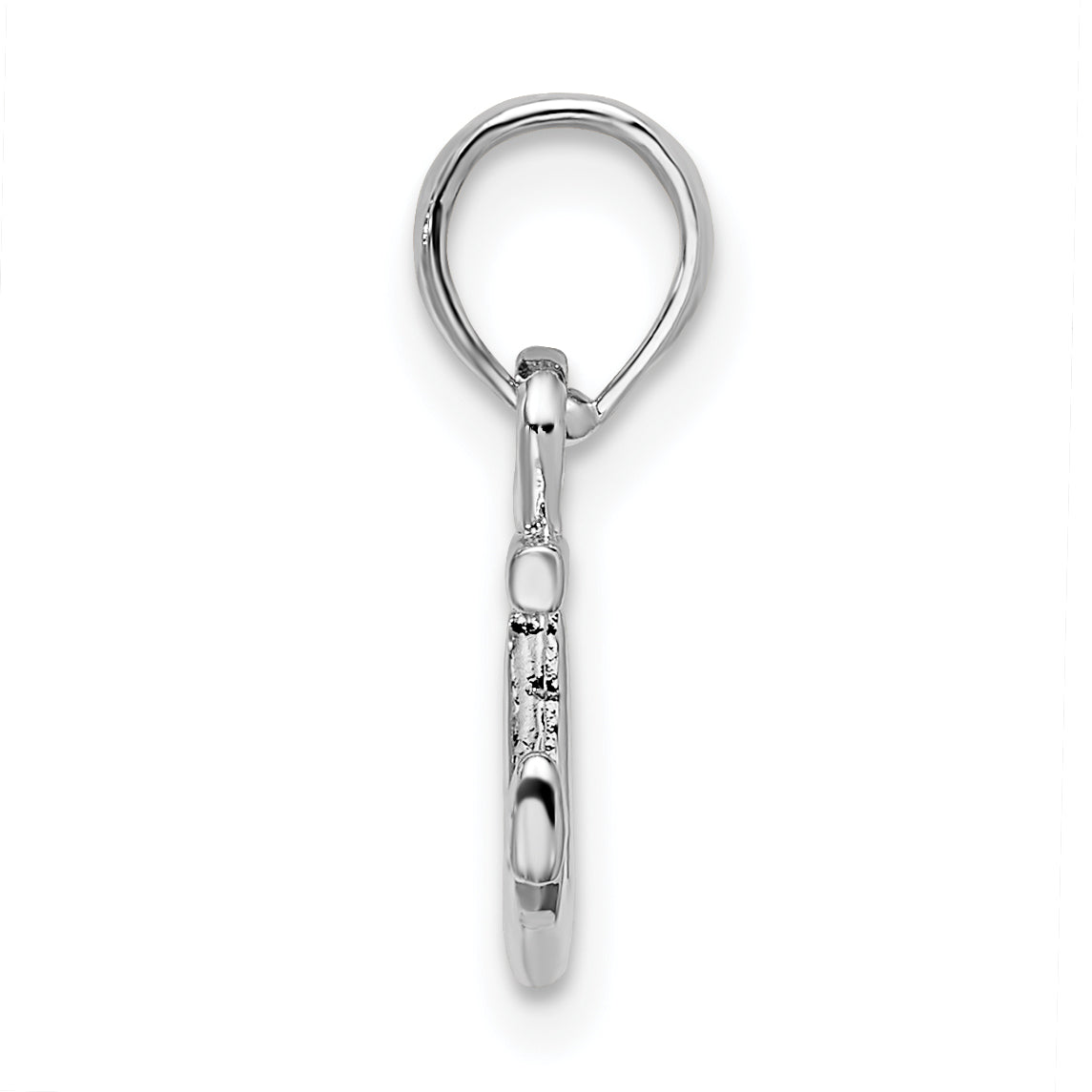De-Ani Sterling Silver Rhodium-plated Polished 3D Mini Anchor Pendant Secondary image