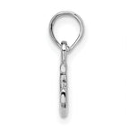 De-Ani Sterling Silver Rhodium-plated Polished 3D Mini Anchor Pendant