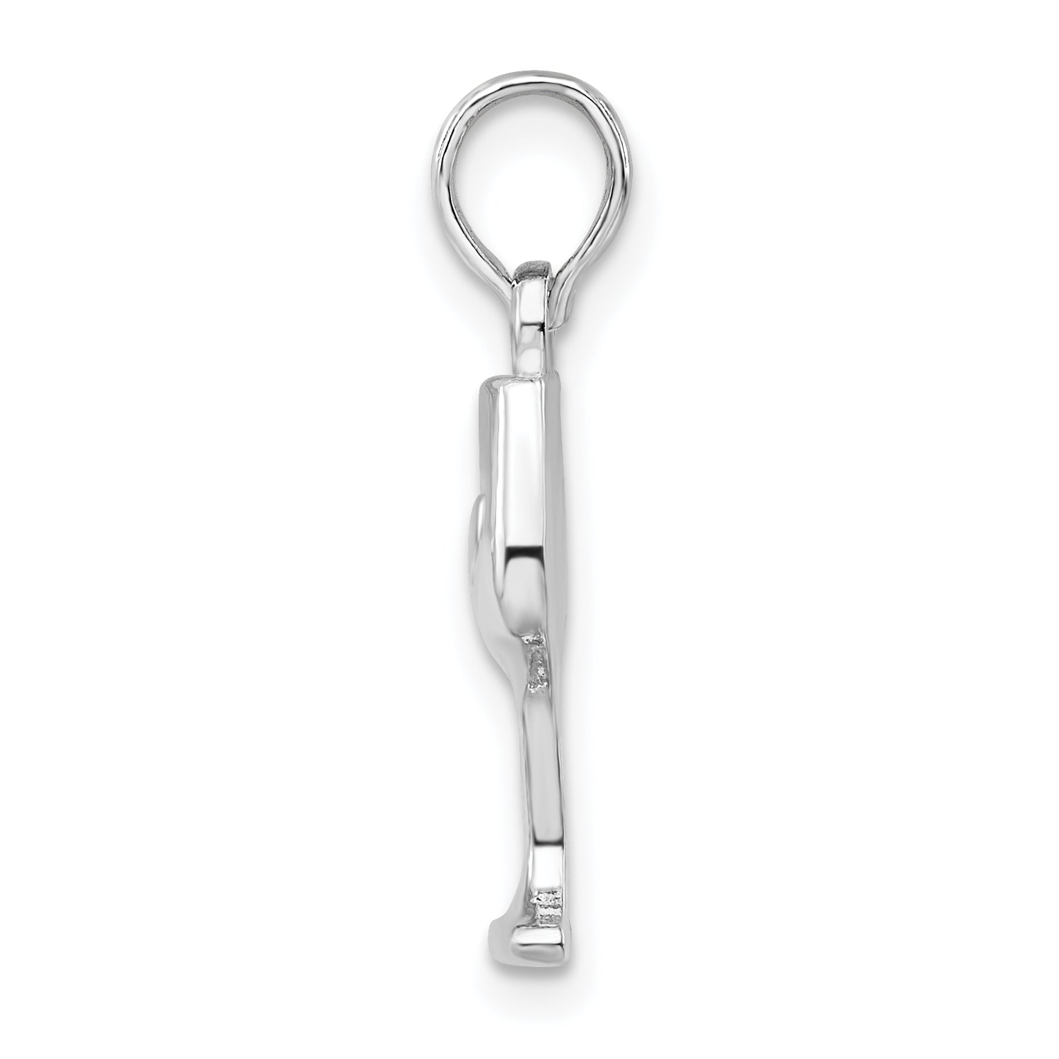 De-Ani Sterling Silver Rhodium-Plated Polished Wine Glass Pendant Secondary image