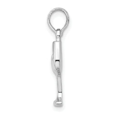 De-Ani Sterling Silver Rhodium-Plated Polished Wine Glass Pendant