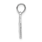 De-Ani Sterling Silver Polished Wine Barrel with Grapes Pendant